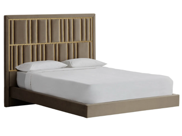 NERUDA - Suspended fabric bed with high and upholstered headboard by Casa Magna - view 3